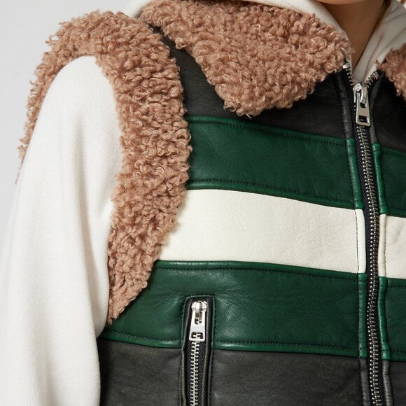 Urban Ourtfitters BDG Retro Colorblock Sherpa Vest NWOT Size Small - Picture 5 of 14